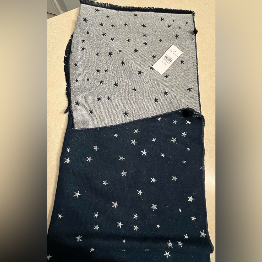 AnnTaylor Reversible wool blend scarf